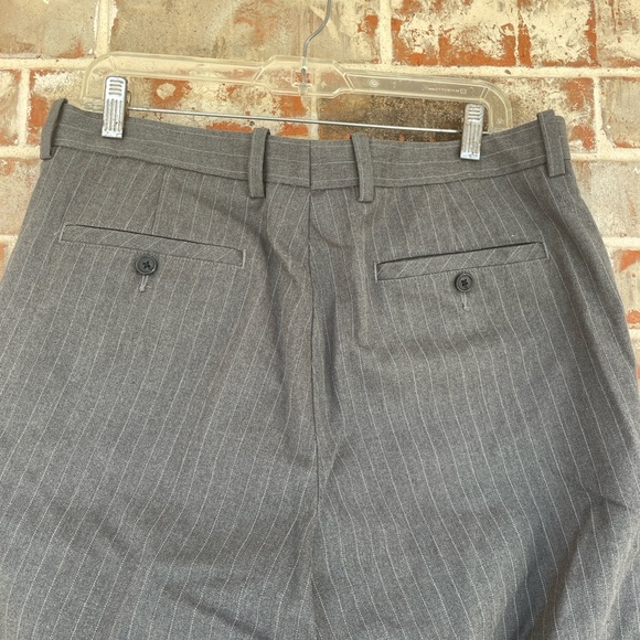 John W. Nordstrom Gray Striped Smartcare Men’s Slacks - Picture 6 of 9